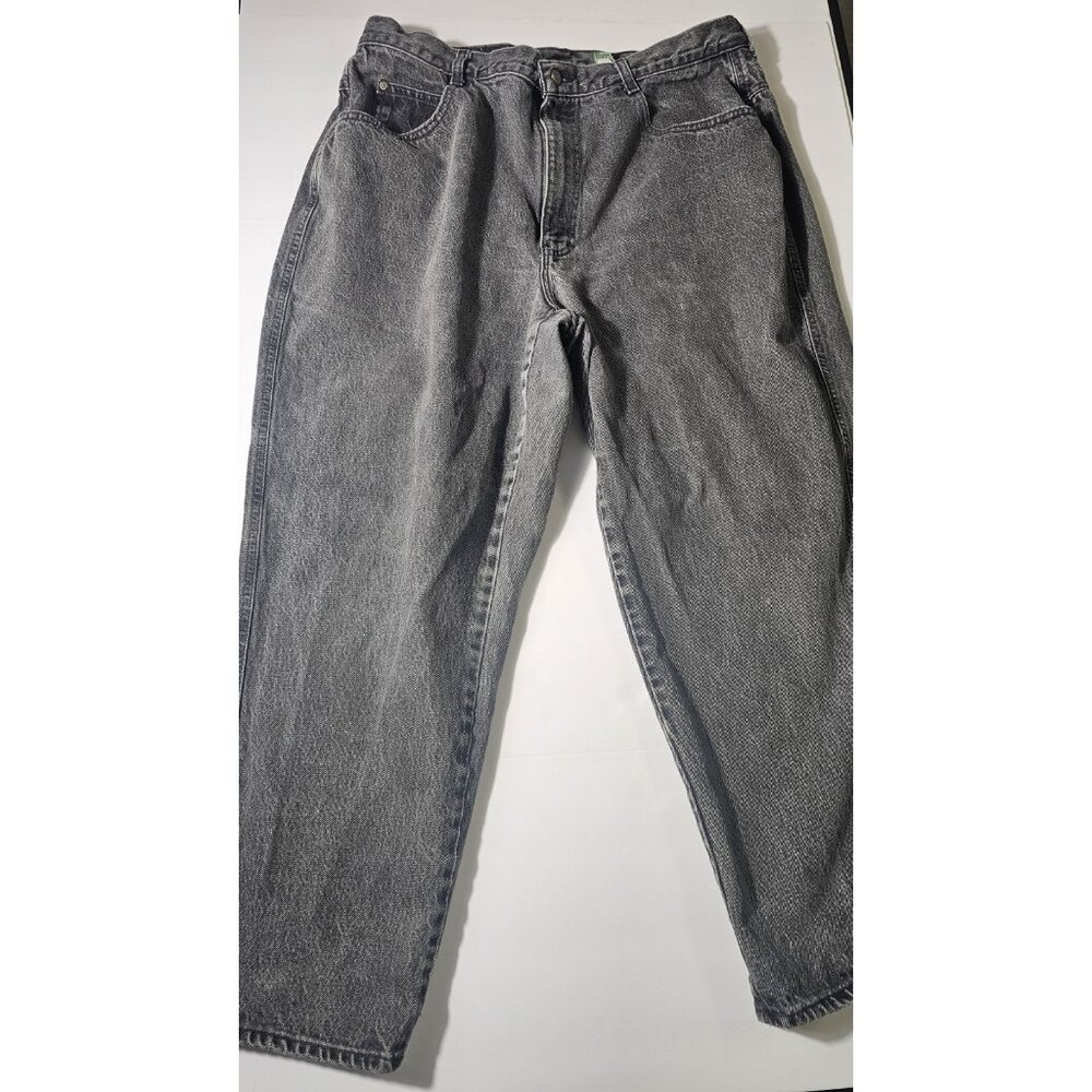 Gitano Baggy Jeans Mens 36x22 Black Vintage Y2K Short Cropped Streetwear (HL307)